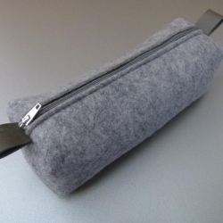 Mäppchen / Federmäppchen / Stiftemäppchen GRAU-1