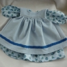 Puppenkleid mit Schürze für Puppengröße 37 - 40 cm