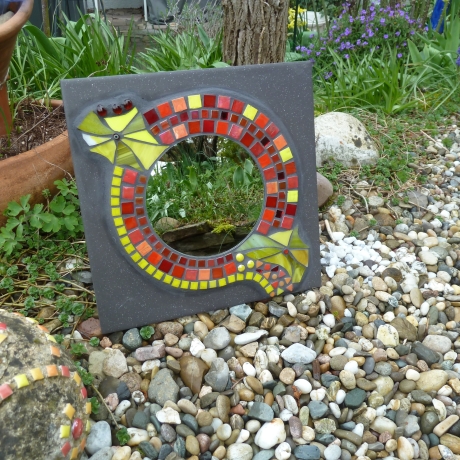 Mosaikspiegel Gartenspiegel wetterfest für Gartenund Haus
