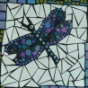 Mosaik Gartenspiegel rund Gecko türkis
