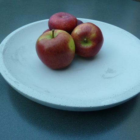 Betonschale rund flache Dekoschale 30 cm