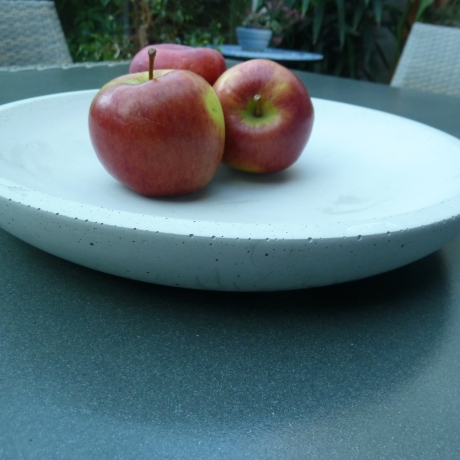 Betonschale rund flache Dekoschale 30 cm
