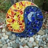 Mosaik  Garten Trittstein Tag Nacht Yin Yang