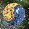 Mosaik  Garten Trittstein Tag Nacht Yin Yang