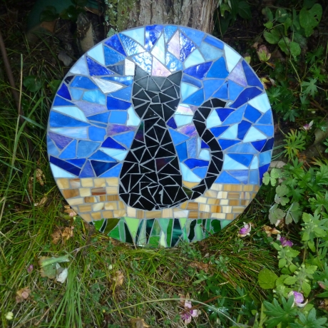 Mosaik  Garten Trittstein Katze
