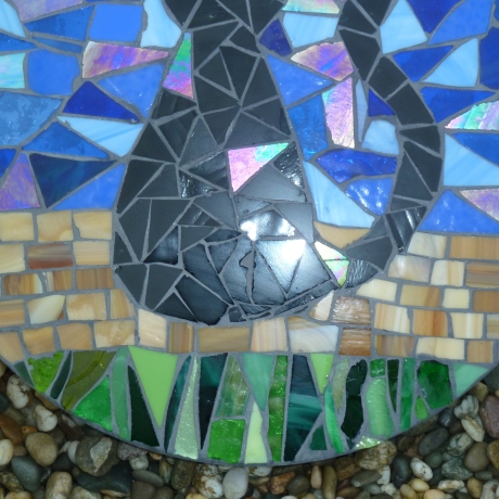 Mosaik  Garten Trittstein Katze