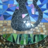 Mosaik  Garten Trittstein Katze