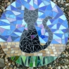 Mosaik  Garten Trittstein Katze