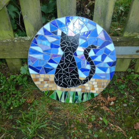 Mosaik  Garten Trittstein Katze