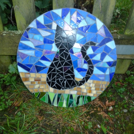 Mosaik  Garten Trittstein Katze