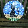 Mosaik  Garten Trittstein Katze
