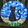 Mosaik  Garten Trittstein Katze