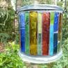 Mosaik Windlicht bunt zum Hängen