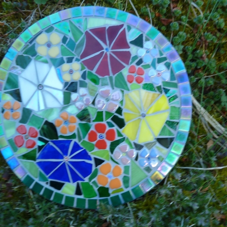 Mosaik  Garten Trittstein Blumenwiese
