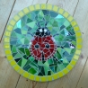 Mosaik  Garten Trittstein Dekostein rund Libelle