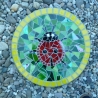 Mosaik  Garten Trittstein Dekostein rund Libelle