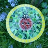Mosaik  Garten Trittstein Dekostein rund Libelle