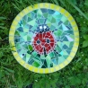 Mosaik  Garten Trittstein Dekostein rund Libelle
