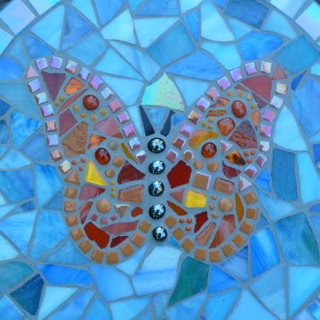 Mosaik  Garten Trittstein Schmetterling