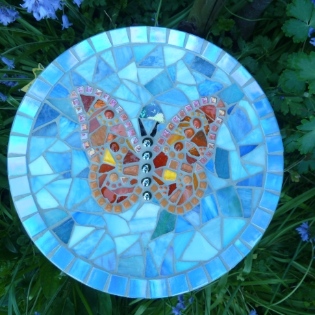 Mosaik  Garten Trittstein Schmetterling