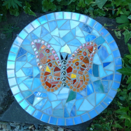Mosaik  Garten Trittstein Schmetterling