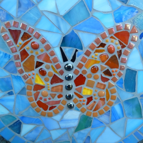 Mosaik  Garten Trittstein Schmetterling