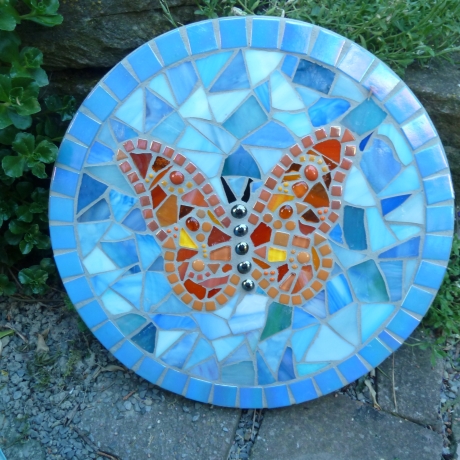 Mosaik  Garten Trittstein Schmetterling