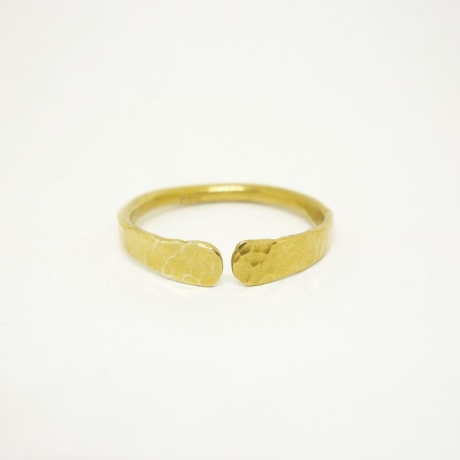 Messing-Ring, gehämmert; 24k handvergoldet, Geschenkidee