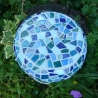 Mosaik Pflanzschale Blumenampel zum Hängen blau