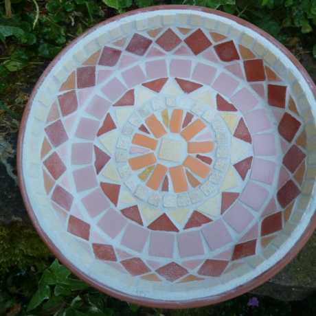 Terracotta Schale Mosaik Mediteran