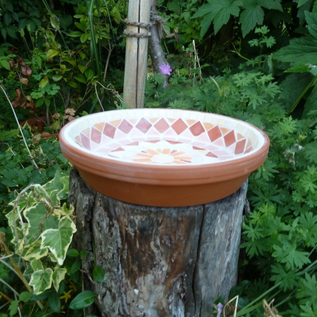 Terracotta Schale Mosaik Mediteran