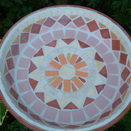 Terracotta Schale Mosaik Mediteran