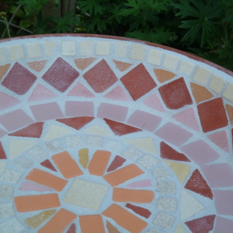 Terracotta Schale Mosaik Mediteran