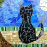 Mosaik  Garten Trittstein Katze