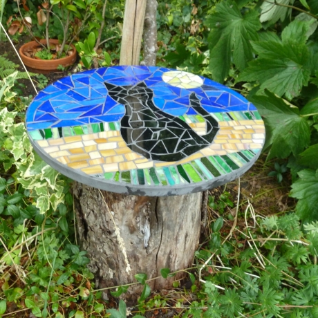 Mosaik  Garten Trittstein Katze