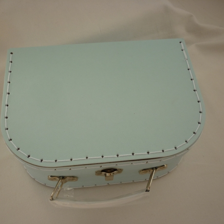 Puppenkoffer klein, 20 x 15 cm, babyblau