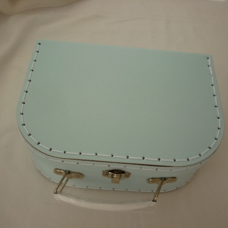 Puppenkoffer klein, 20 x 15 cm, babyblau