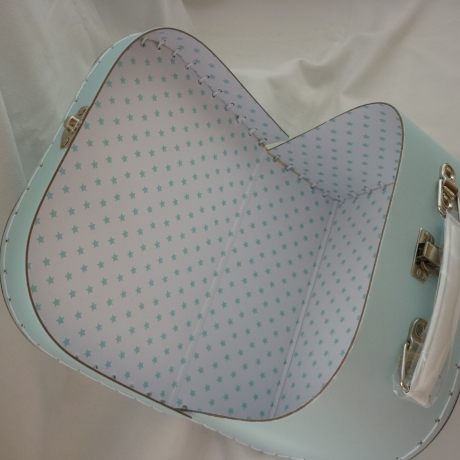 Puppenkoffer klein, 20 x 15 cm, babyblau