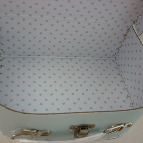 Puppenkoffer klein, 20 x 15 cm, babyblau