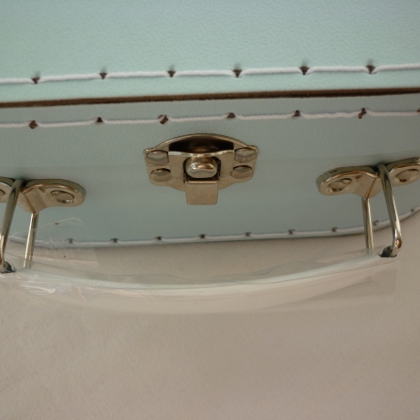 Puppenkoffer klein, 20 x 15 cm, babyblau