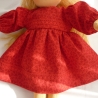 Rotes Puppenkleid. Für Puppengröße 37 - 40 cm