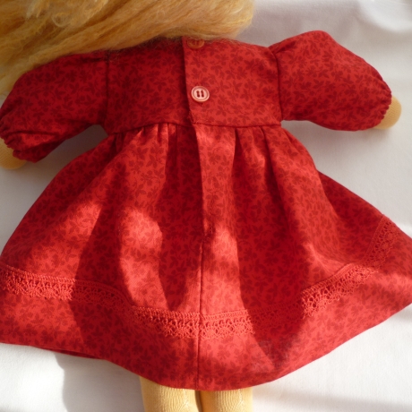 Rotes Puppenkleid. Für Puppengröße 37 - 40 cm
