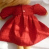 Rotes Puppenkleid. Für Puppengröße 37 - 40 cm