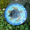 Mosaik  Garten Trittstein Dekostein rund Schildkröte