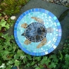 Mosaik  Garten Trittstein Dekostein rund Schildkröte