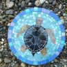 Mosaik  Garten Trittstein Dekostein rund Schildkröte
