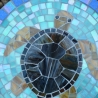 Mosaik  Garten Trittstein Dekostein rund Schildkröte