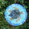 Mosaik  Garten Trittstein Dekostein rund Schildkröte