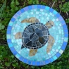 Mosaik  Garten Trittstein Dekostein rund Schildkröte