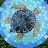 Mosaik  Garten Trittstein Dekostein rund Schildkröte